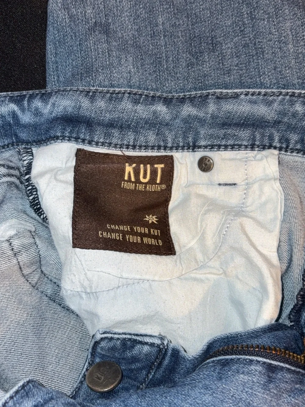 KUT from the Kloth Women’s Ankle Straight Leg Cuff Jeans – Size 12